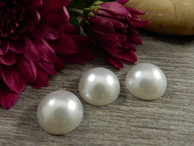 Puolihelmi, 12mm, valkoinen, 10kpl