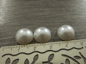 Puolihelmi, 12mm, valkoinen, 10kpl