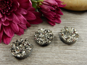 Kapussi rösöpinta, 12mm, tummanhopea, 1kpl