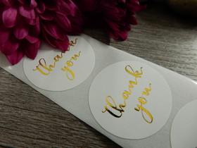 Thank you tarra, 25mm, kulta/valkoinen, 10kpl