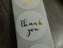 Thank you tarra, 25mm, kulta/valkoinen, 10kpl