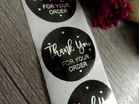 Thank you for your order tarra, 25mm, hopea/musta, 10kpl