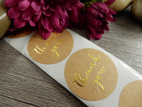 Thank you tarra, 25mm, kulta/ruskea, 10kpl