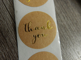 Thank you tarra, 25mm, kulta/ruskea, 10kpl