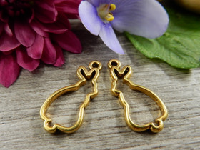 Pupuriipus, 22x10mm, kulta, 1kpl