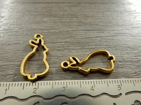 Pupuriipus, 22x10mm, kulta, 1kpl