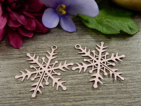 Lumihiutaleriipus, 20x25mm, vaaleanpunainen, 1kpl