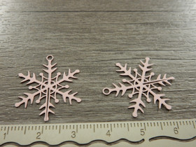 Lumihiutaleriipus, 20x25mm, vaaleanpunainen, 1kpl