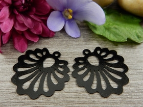 Kukkariipus, 25x24mm, musta, 1kpl