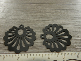 Kukkariipus, 25x24mm, musta, 1kpl