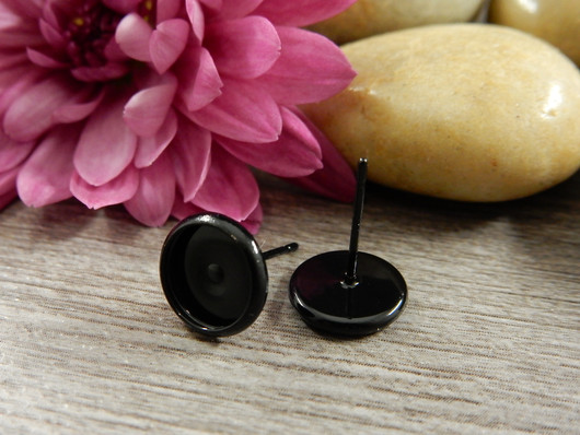 Korvakorutappi kapussille, 8mm, musta, 1pari