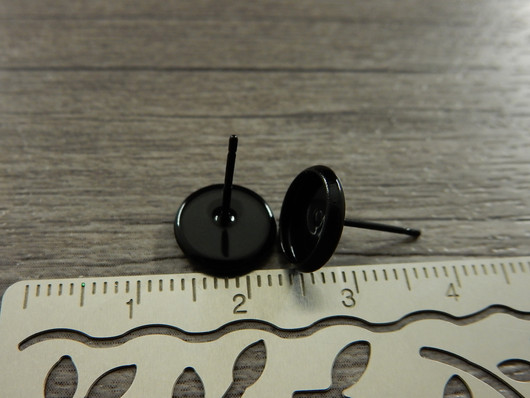 Korvakorutappi kapussille, 8mm, musta, 1pari