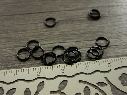 Välirengas, 6x0.7mm, avattava, musta, 100kpl