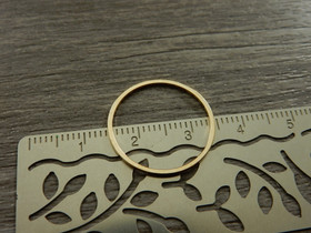Linkki ympyrä, 20x0.8x0.8mm, umpi, vaaleakulta, 1kpl