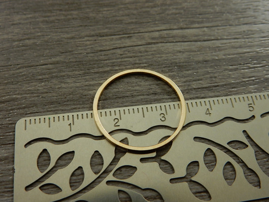 Linkki ympyrä, 20x0.7x0.6mm, umpi, vaaleakulta, 1kpl