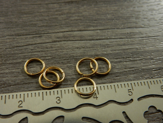 Välirengas, 6x0.7mm, avattava, vaaleakulta, 100kpl