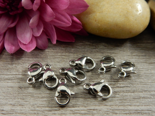 Papukaijalukko, 9x5mm, rst, 1kpl