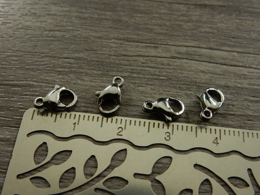 Papukaijalukko, 9x5mm, rst, 1kpl