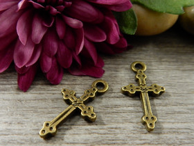 Ristiriipus, 21x11mm, pronssi, 1kpl