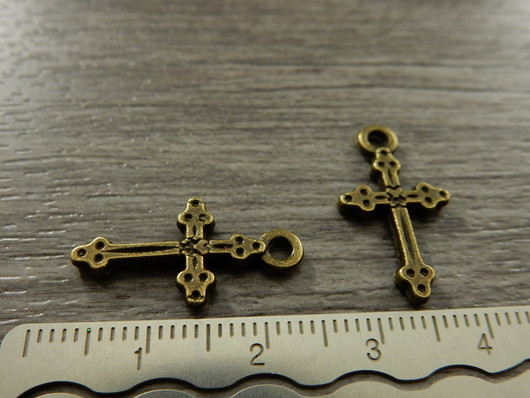 Ristiriipus, 21x11mm, pronssi, 1kpl