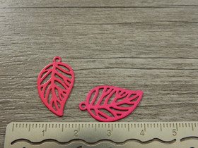 Lehtiriipus, 21x12mm, pinkki, 1kpl
