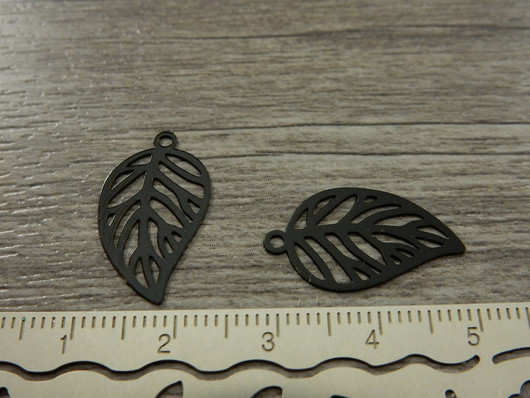 Lehtiriipus, 21x12mm, musta, 1kpl