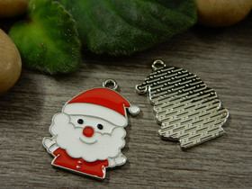 Joulupukkiriipus, 27x20mm, moniväri, 1kpl