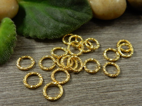 Välirengas kierre, 8x1.1mm, avattava, kulta, 50kpl