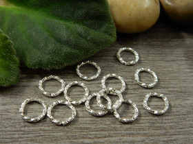 Välirengas kierre, 8x1.1mm, avattava, kirkashopea, 50kpl