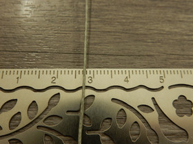 Vahattu nauha, 1mm, harmaa, 1m