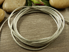 Satiininyöri, 1mm, harmaa/hopea, 1m