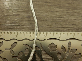 Satiininyöri, 1mm, harmaa/hopea, 1m