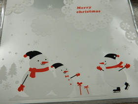 Sellofaanipussi, 10x14cm, lumiukot, 1kpl