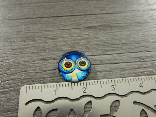 Kapussi pöllö, 12mm, moniväri, 1kpl