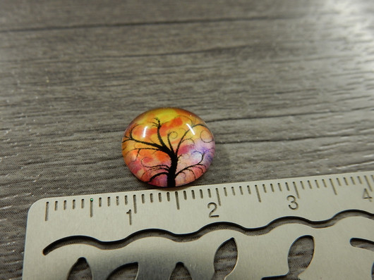 Kapussi puu, 12mm, moniväri, 1kpl