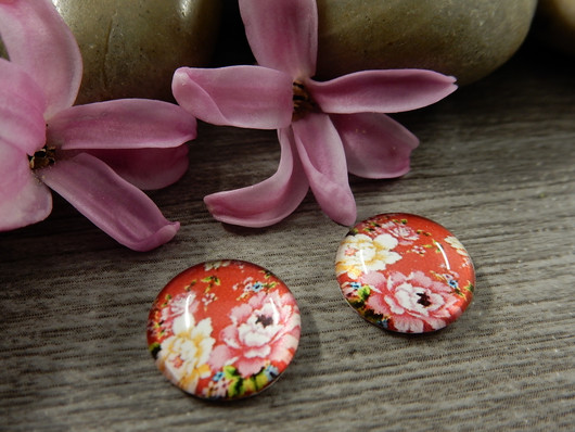 Kapussi kukat, 12mm, punainen, 1kpl