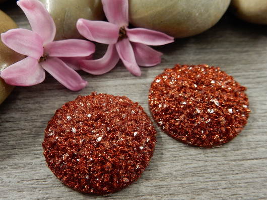 Kapussi glitter, 25mm, punainen , 1kpl