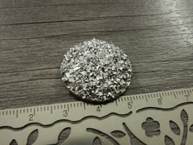 Kapussi glitter, 25mm, hopea , 1kpl