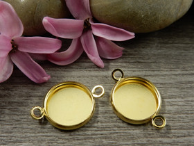 Kapussipohja linkki, 12mm, kulta, 1kpl