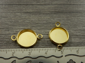 Kapussipohja linkki, 12mm, kulta, 1kpl