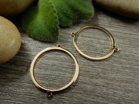 Ympyräriipus/linkki, 20x22mm, vaaleakulta, 1kpl