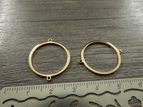 Ympyräriipus/linkki, 20x22mm, vaaleakulta, 1kpl