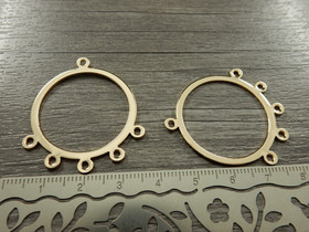 Ympyräriipus/ linkki, 38x33mm, vaaleakulta, 1kpl