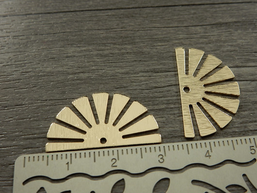 Puoliympyräriipus, 14x25mm, vaaleakulta, 1kpl