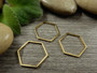 Linkki hexagon, 16x18x0.8mm, umpi, rst kulta, 10kpl