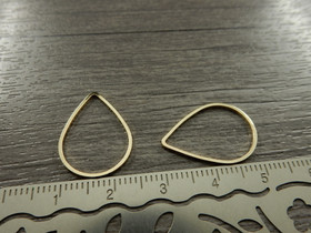 Linkki pisara, 20x15x0.7mm, umpi, vaaleakulta, 1kpl