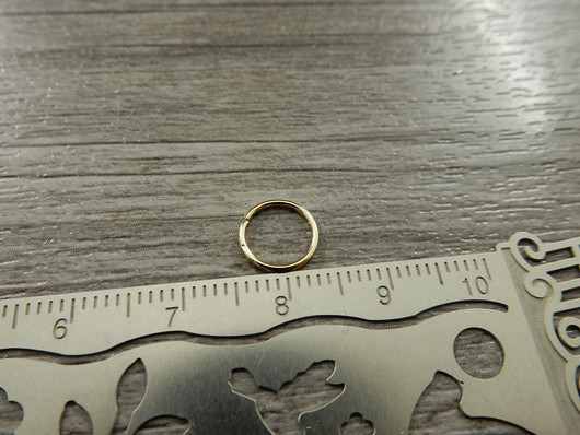 Välirengas, 8x0.7mm, avattava, vaaleakulta, 50kpl