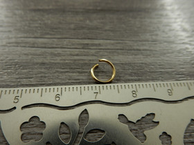Välirengas, 7x0.8mm, avattava, 18K/vaaleakulta/rst, 10kpl