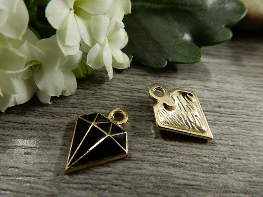 Timanttiriipus, 15x12mm, musta, 1kpl