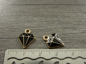 Timanttiriipus, 15x12mm, musta, 1kpl